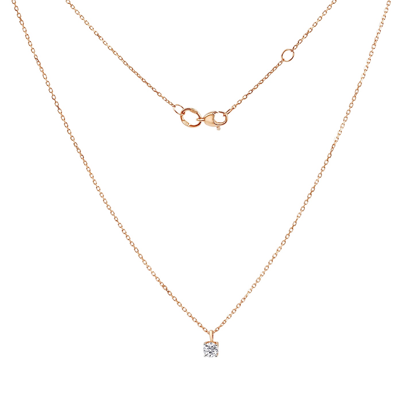 картинка Кольє з діамантом із червоного золота, 10488958