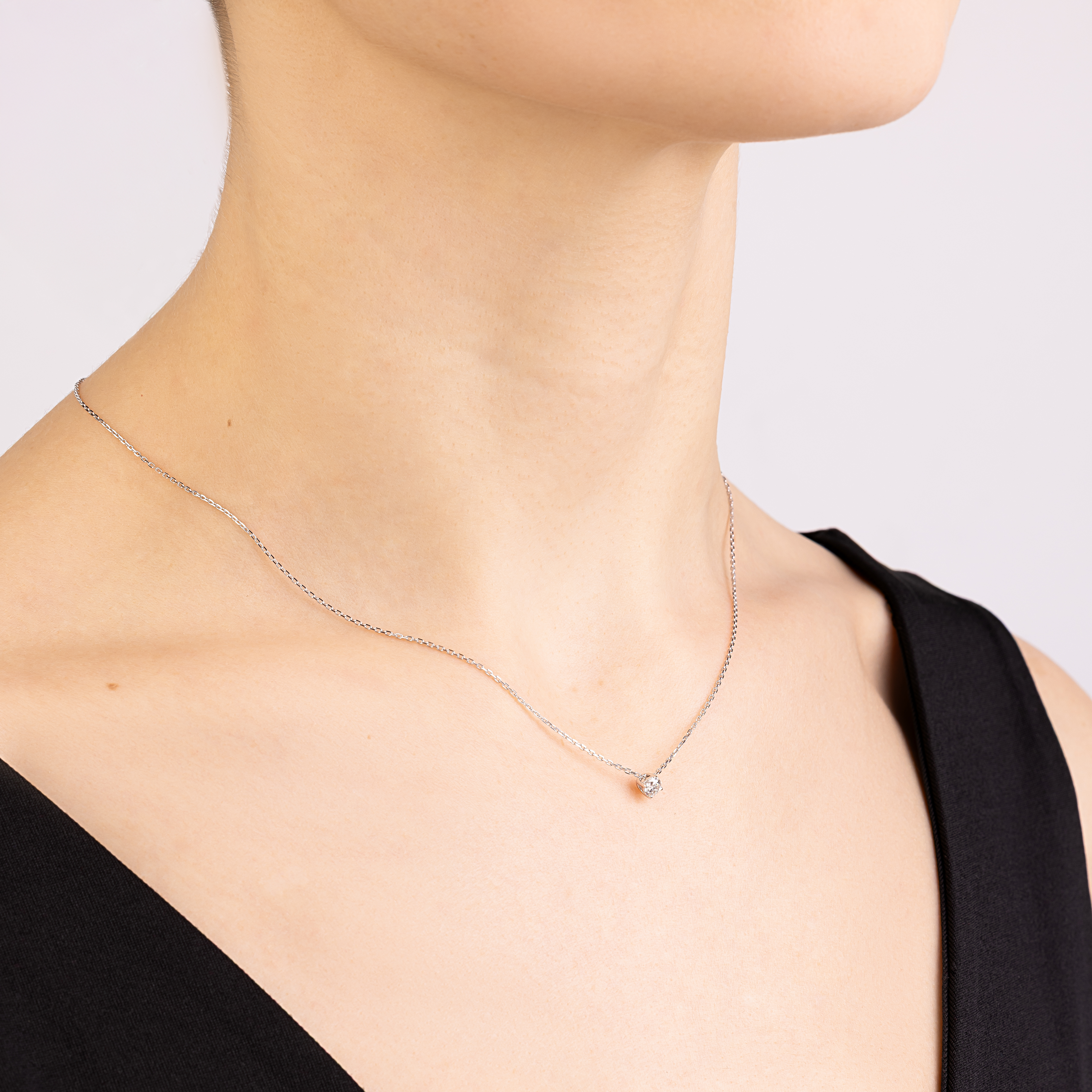 картинка Кольє з діамантом із білого золота, 10447290