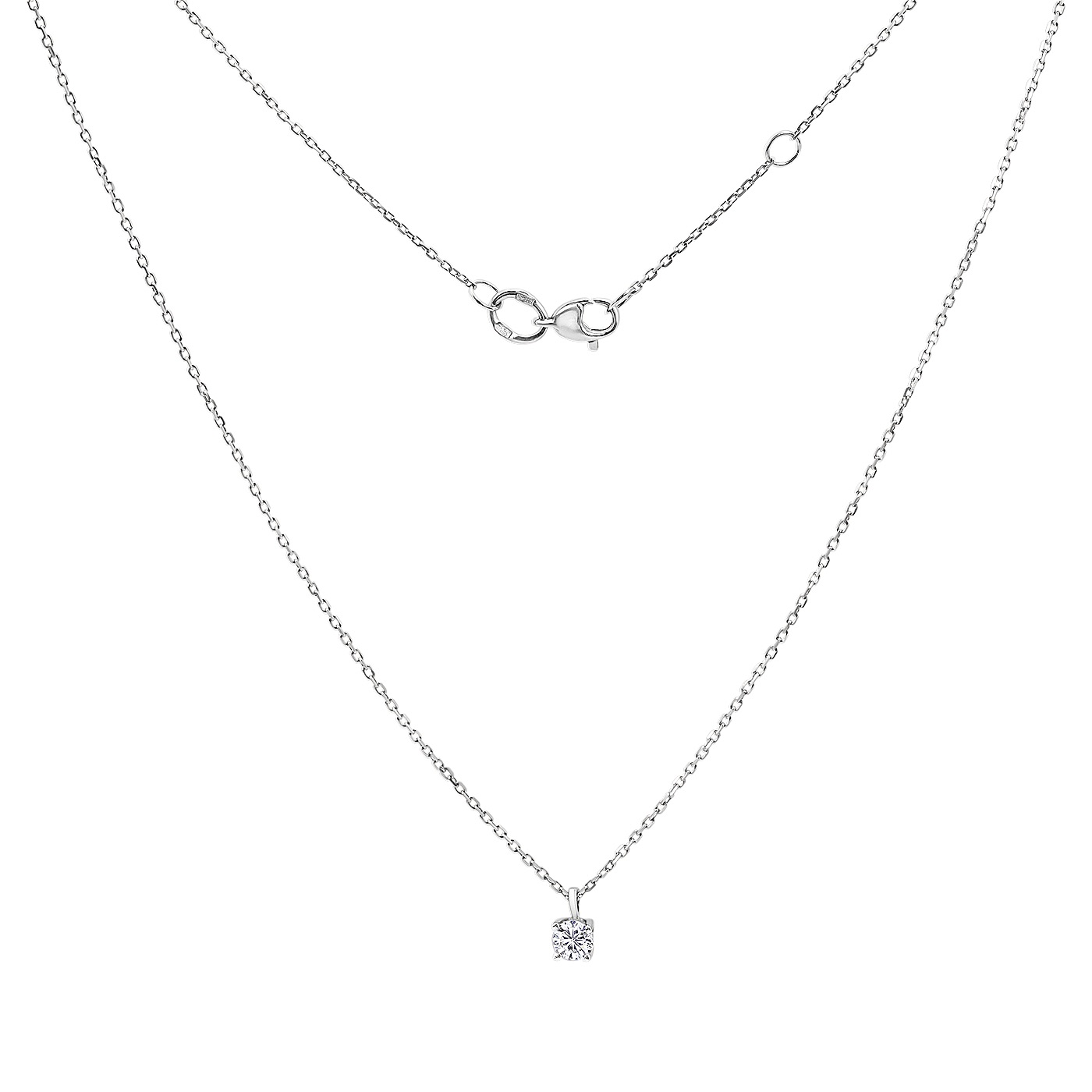 картинка Кольє з діамантом із білого золота, 10488947