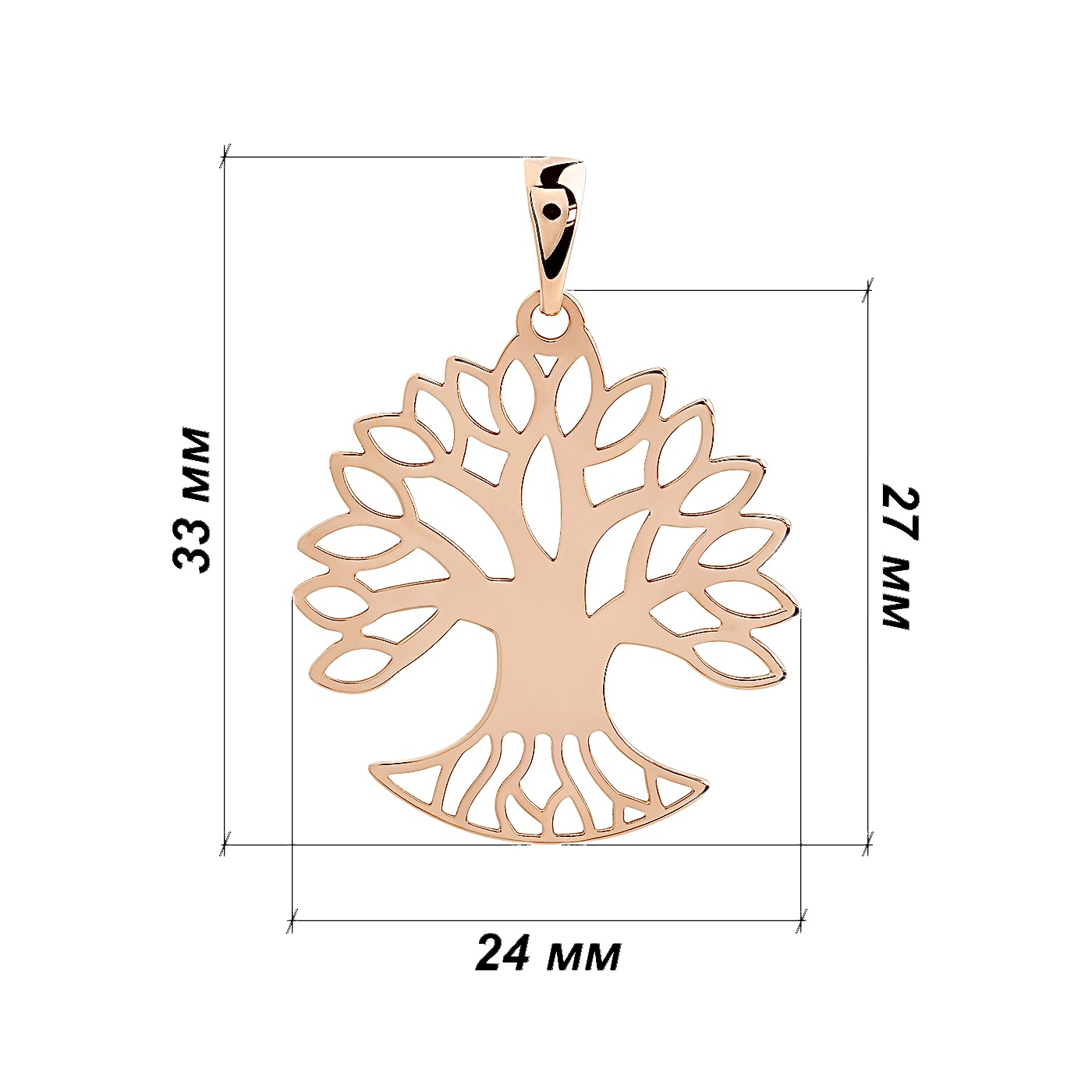 картинка Подвес из красного золота "Дерево жизни", 10527601