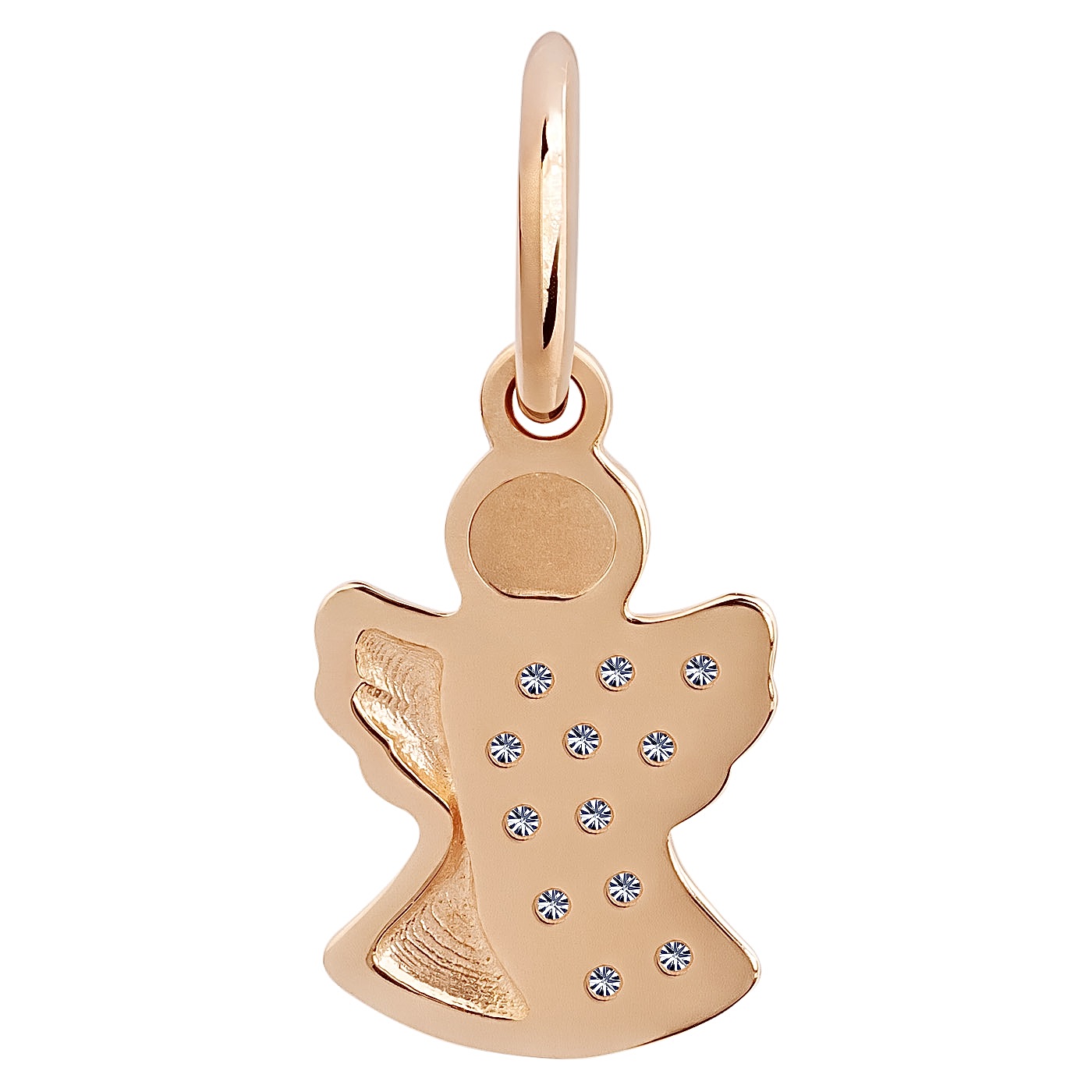 картинка Подвес "Ангел" из красного золота с фианитами, 10174490