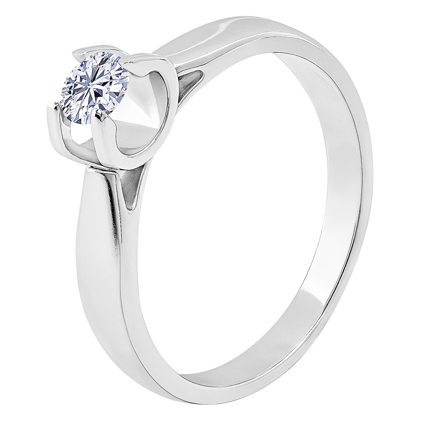 картинка Кольцо с бриллиантом из белого золота, 10494359