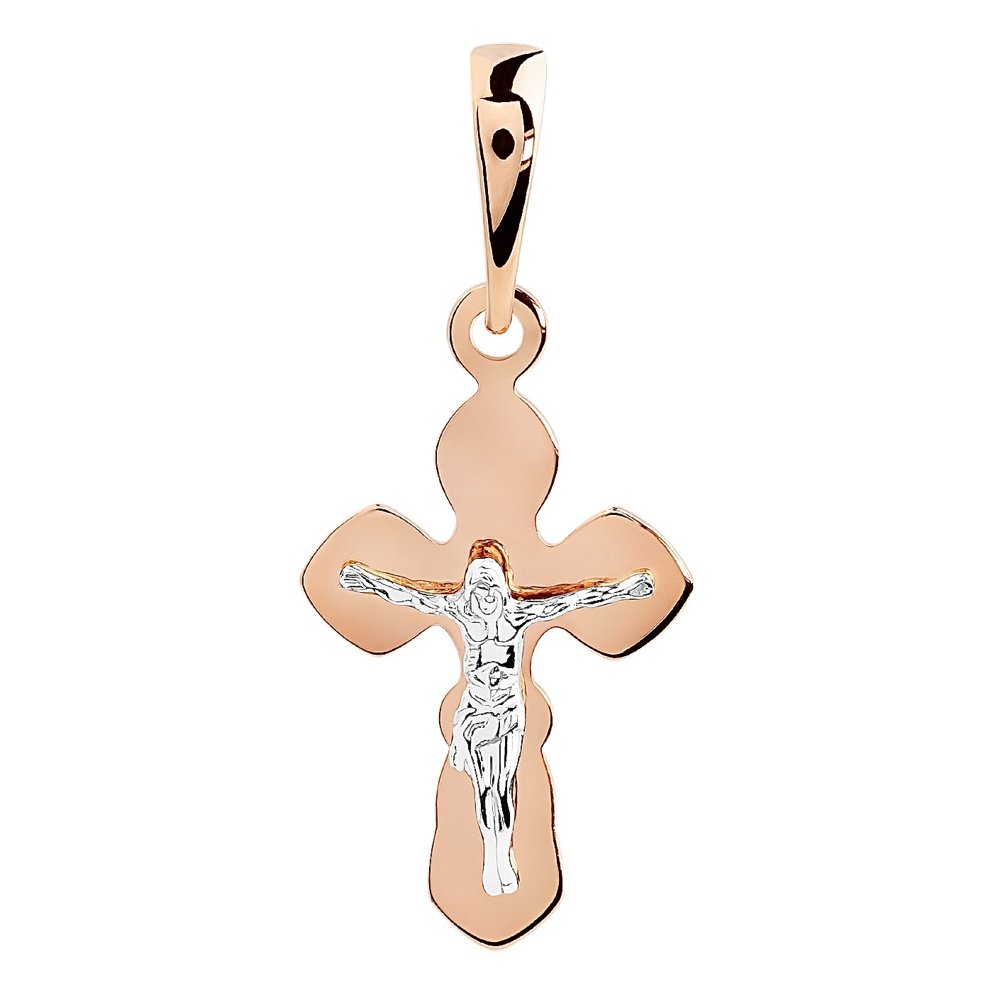 картинка Крестик из комбинированного золота, 10515523