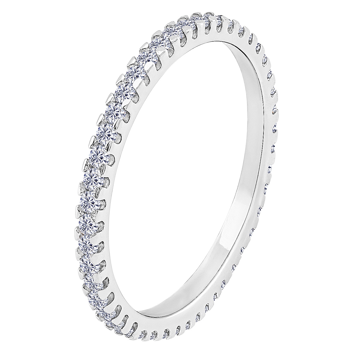 картинка Каблучка з доріжкою фіанітів із білого золота, 10517107