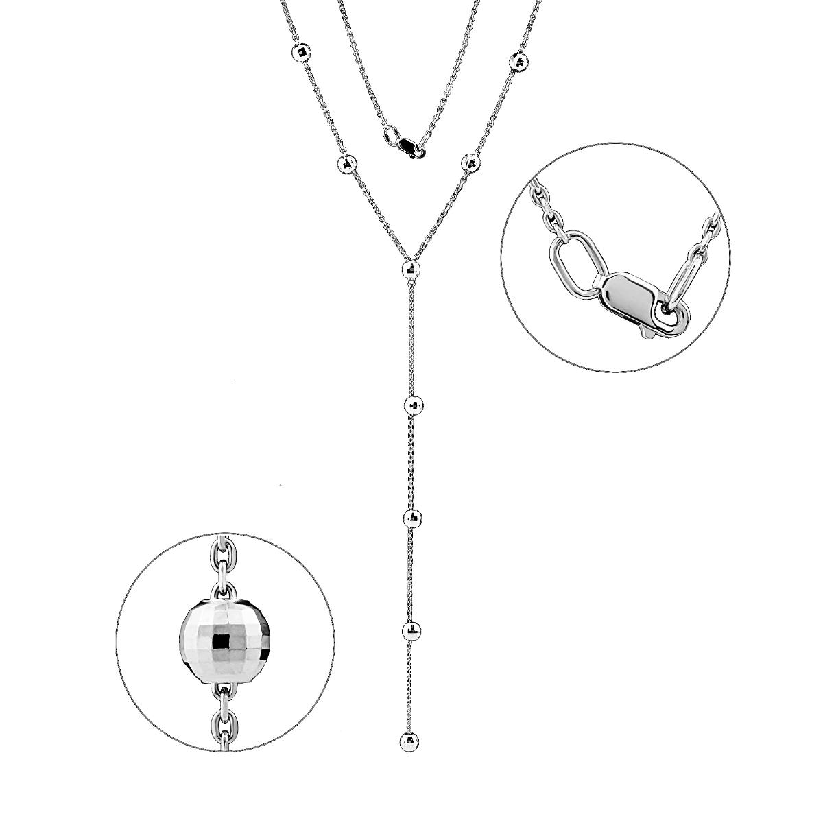 картинка Кольє "Диско Куля" з білого золота, 10440734