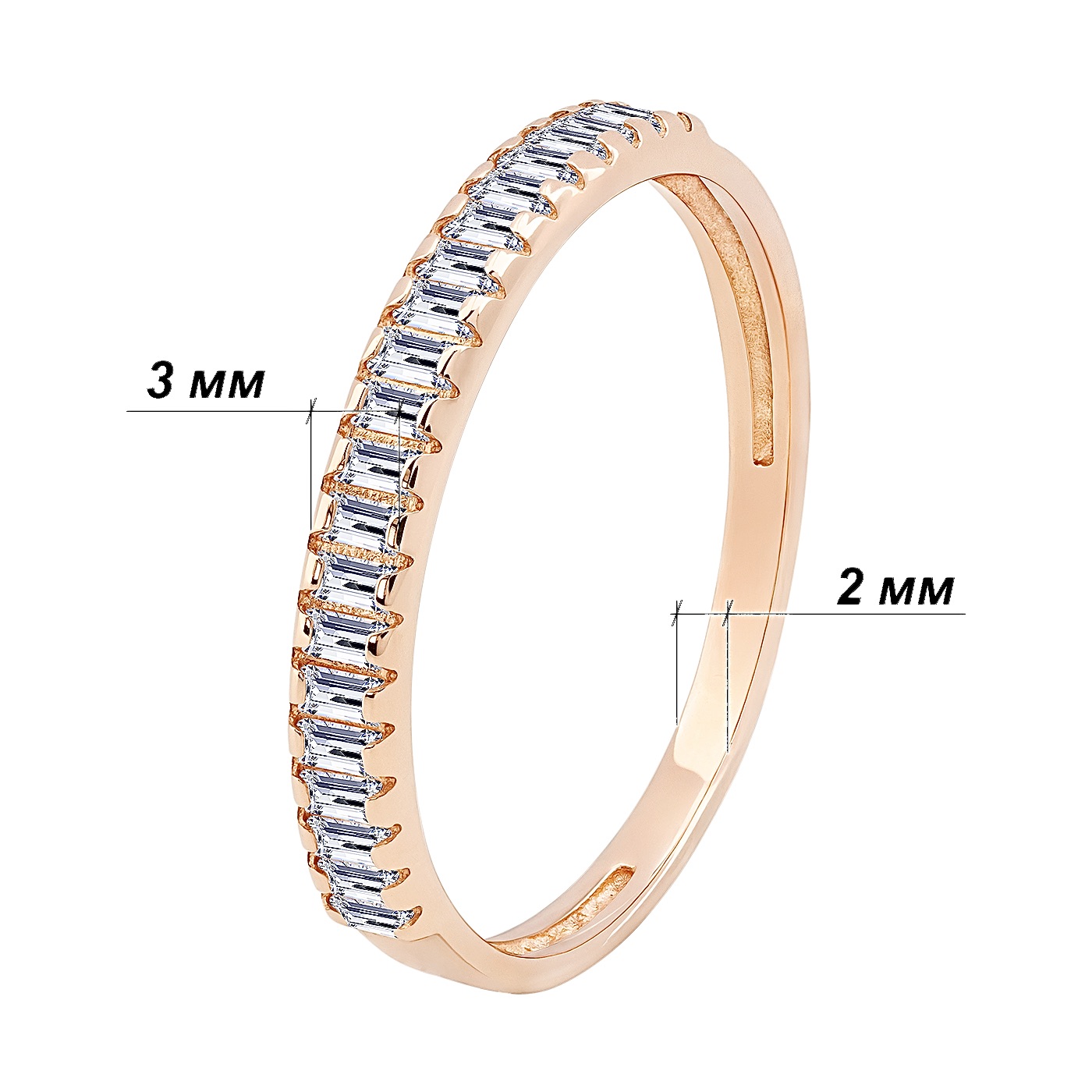 картинка Каблучка доріжка з фіанітами, 10528459