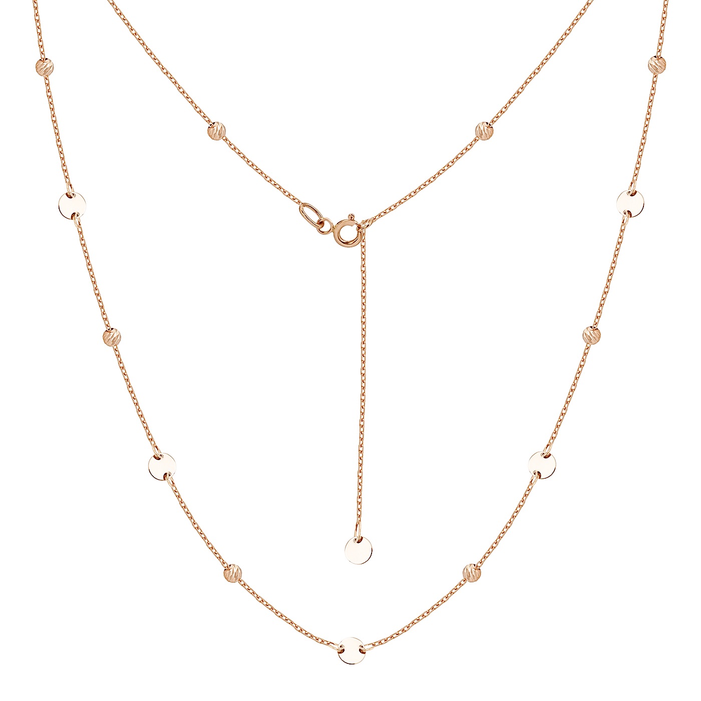 картинка Золотое колье с монетками и шариками, 10537116