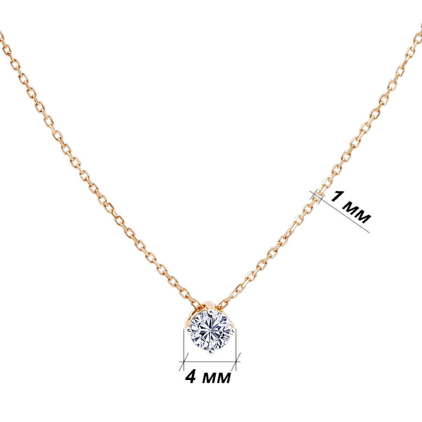 картинка Кольє із червоного золота з діамантом, 10494579