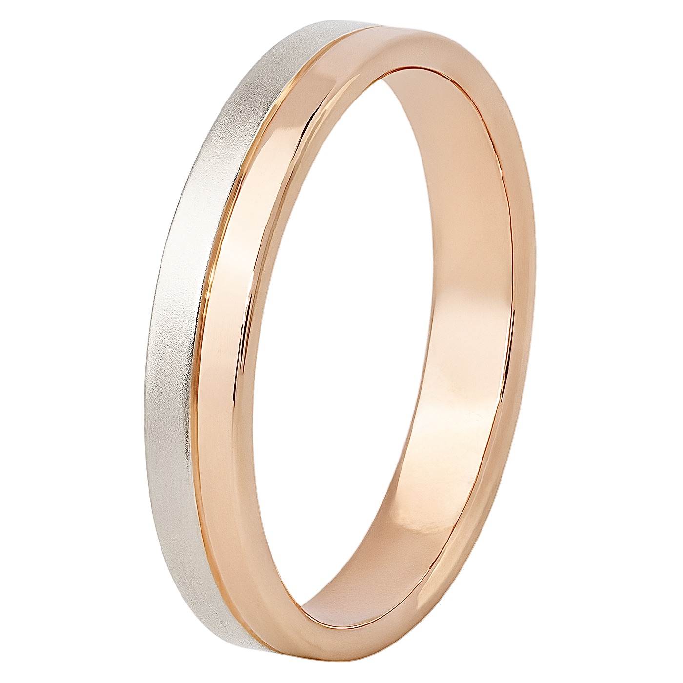 картинка Обручальное кольцо з красного и белого золота, 10484866