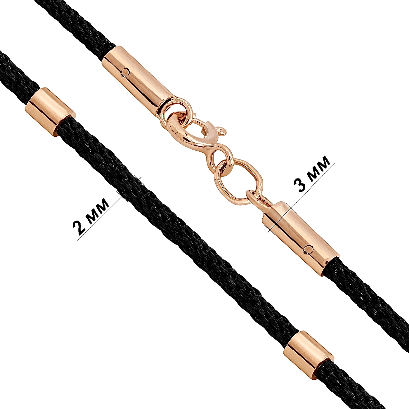 картинка Шелковый шнурок с золотыми вставками, 10524455