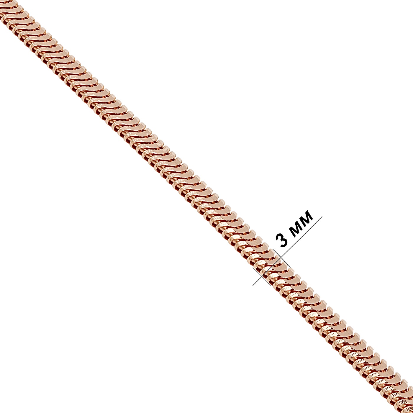 картинка Браслет снейк из красного золота, 10505359