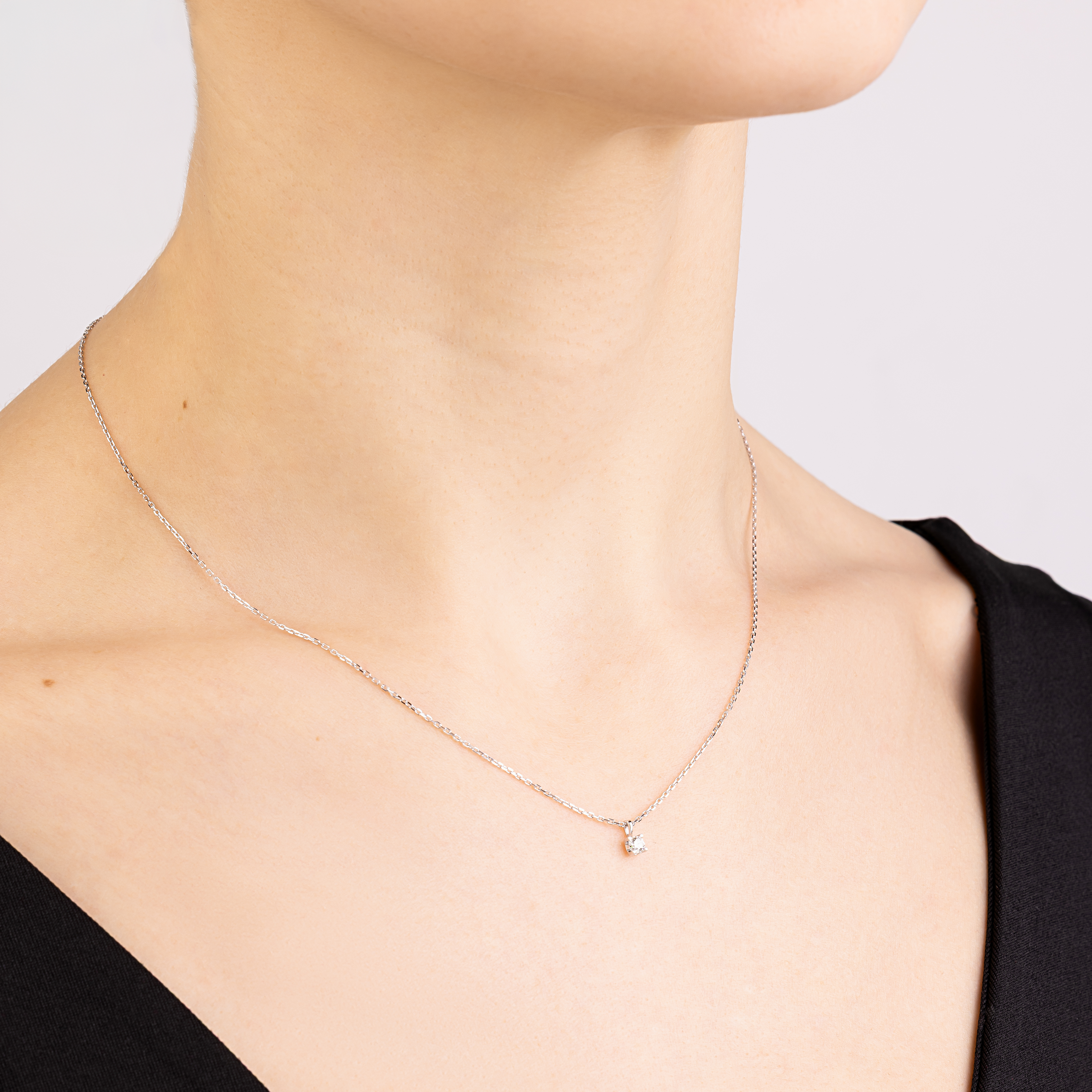 картинка Кольє з діамантом із білого золота, 10488947