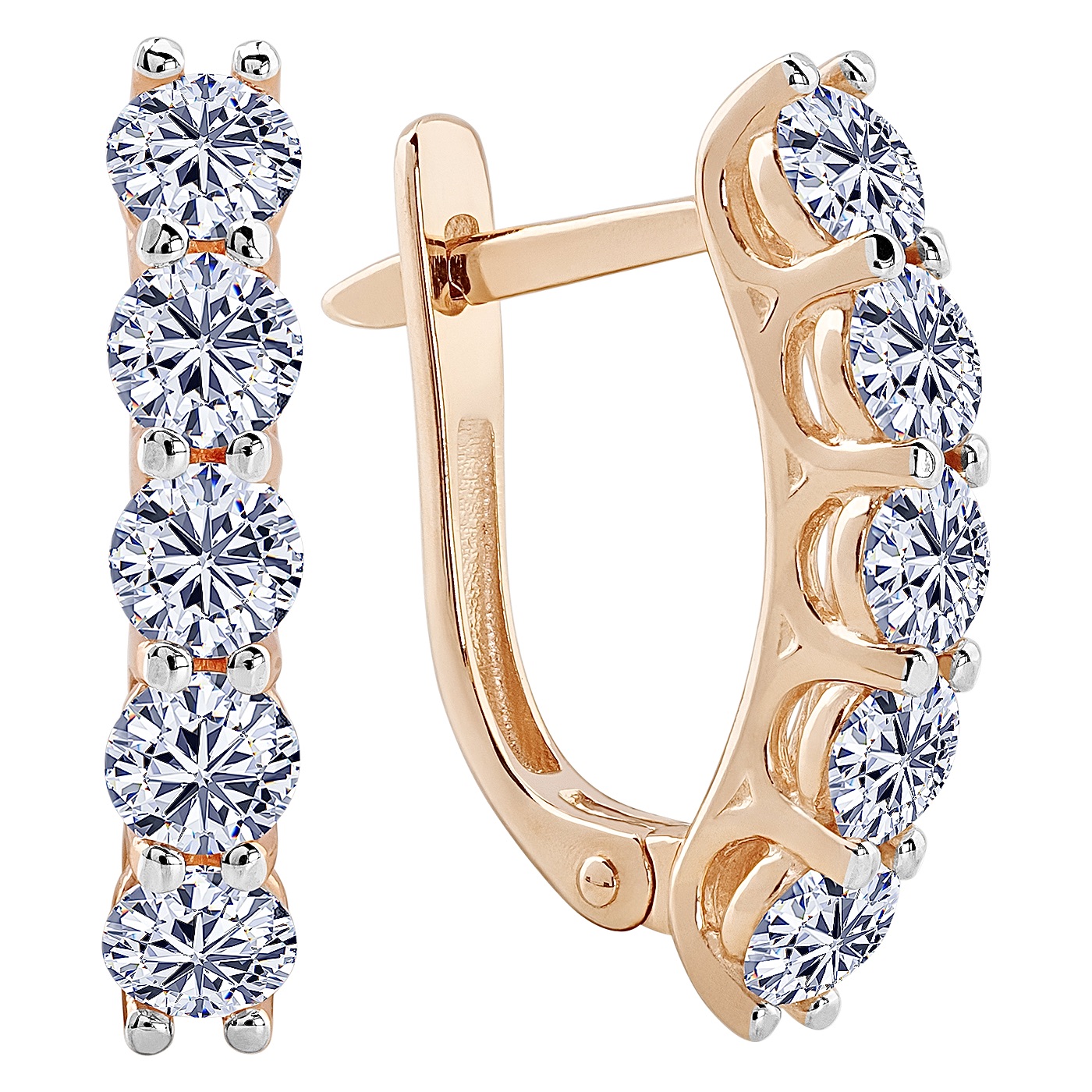 картинка Золоті сережки з діамантами, 10408889