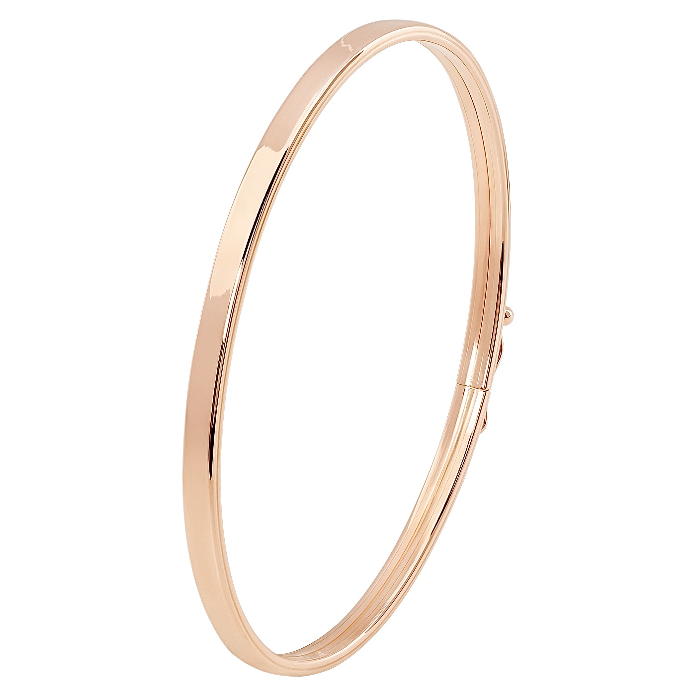 картинка Жесткий минималистичный браслет из красного золота, 10127113