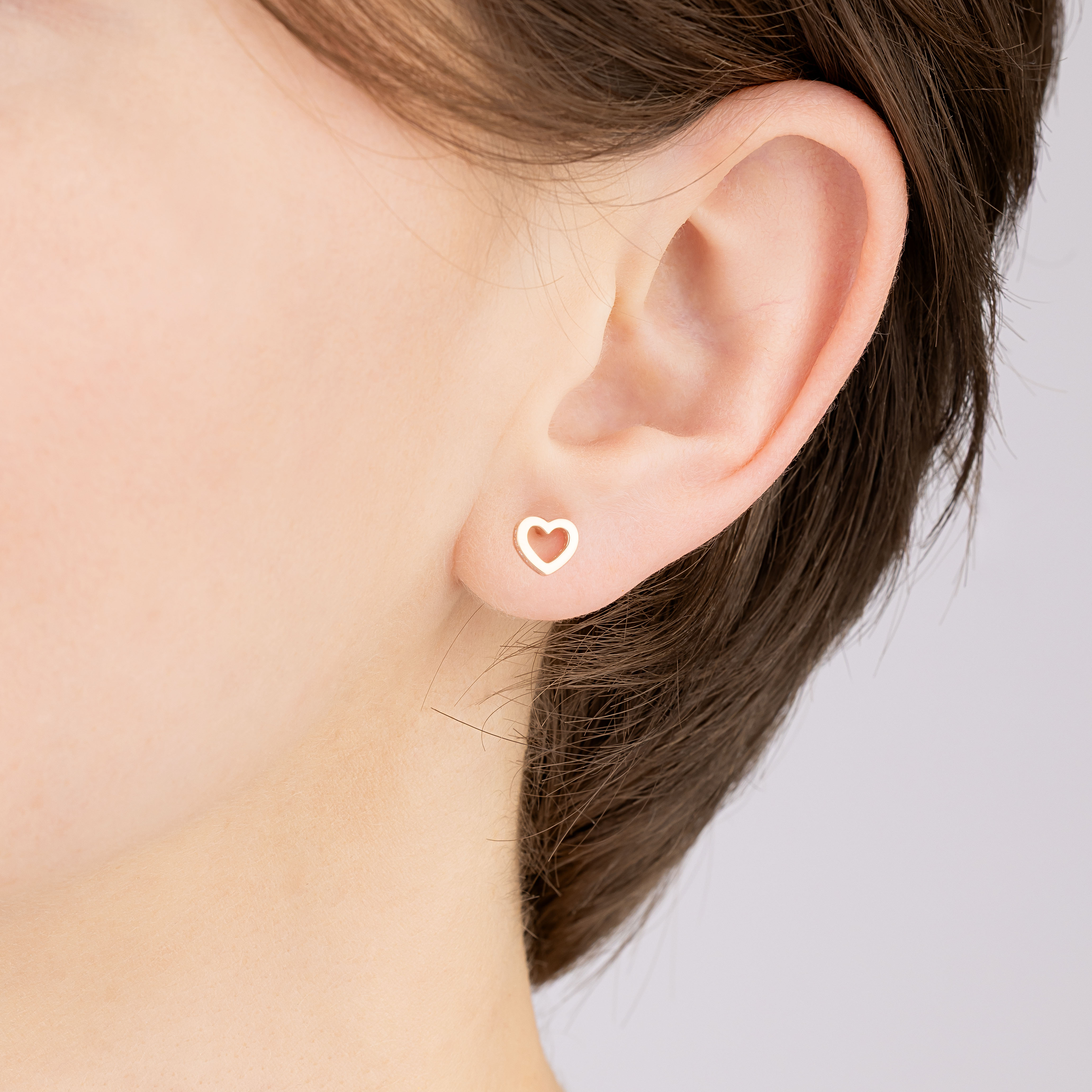 картинка Сережки гвіздочки "Сердечка" із доріжкою фіанітів, 10244626