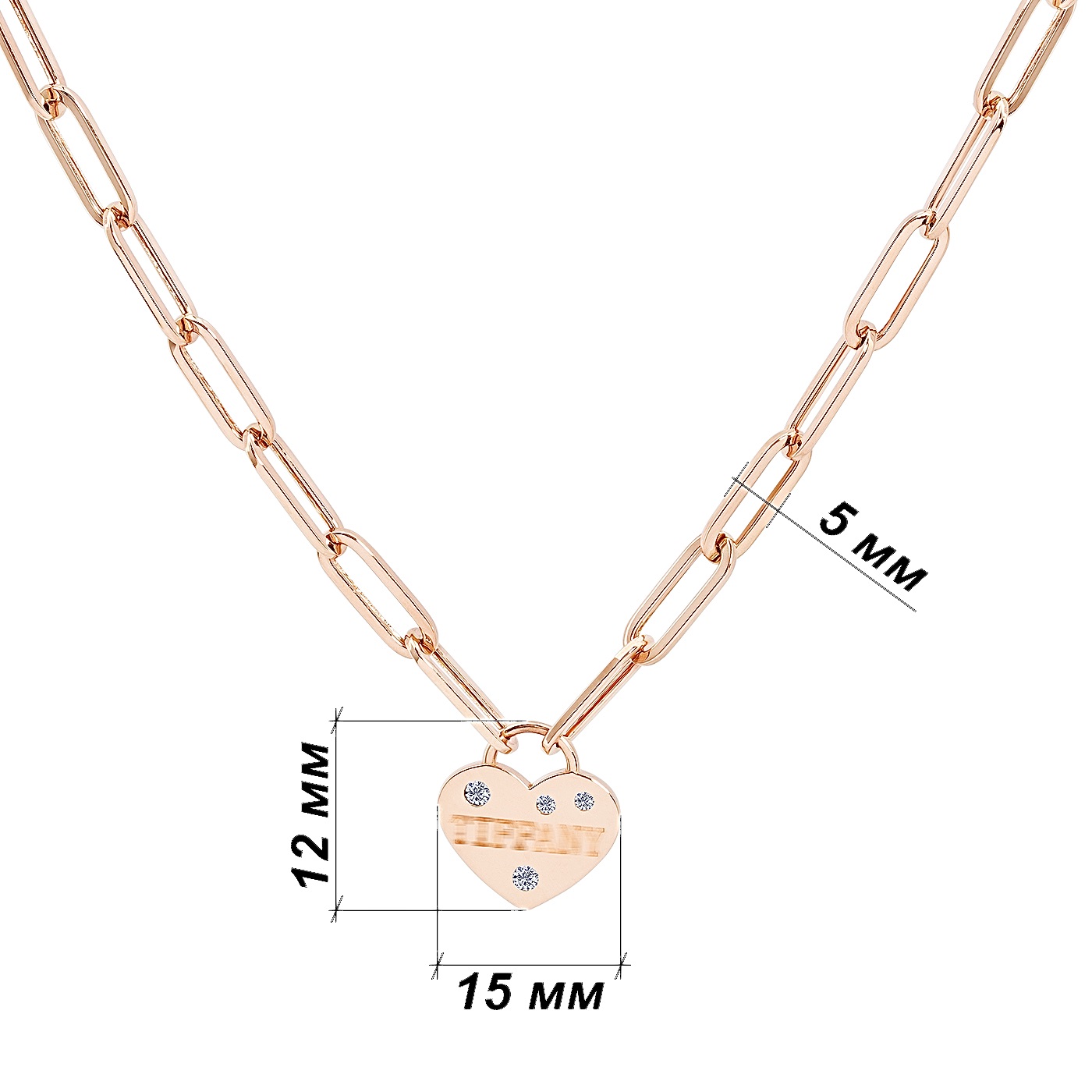 картинка Кольє із червоного золота "Кохання", 10528789