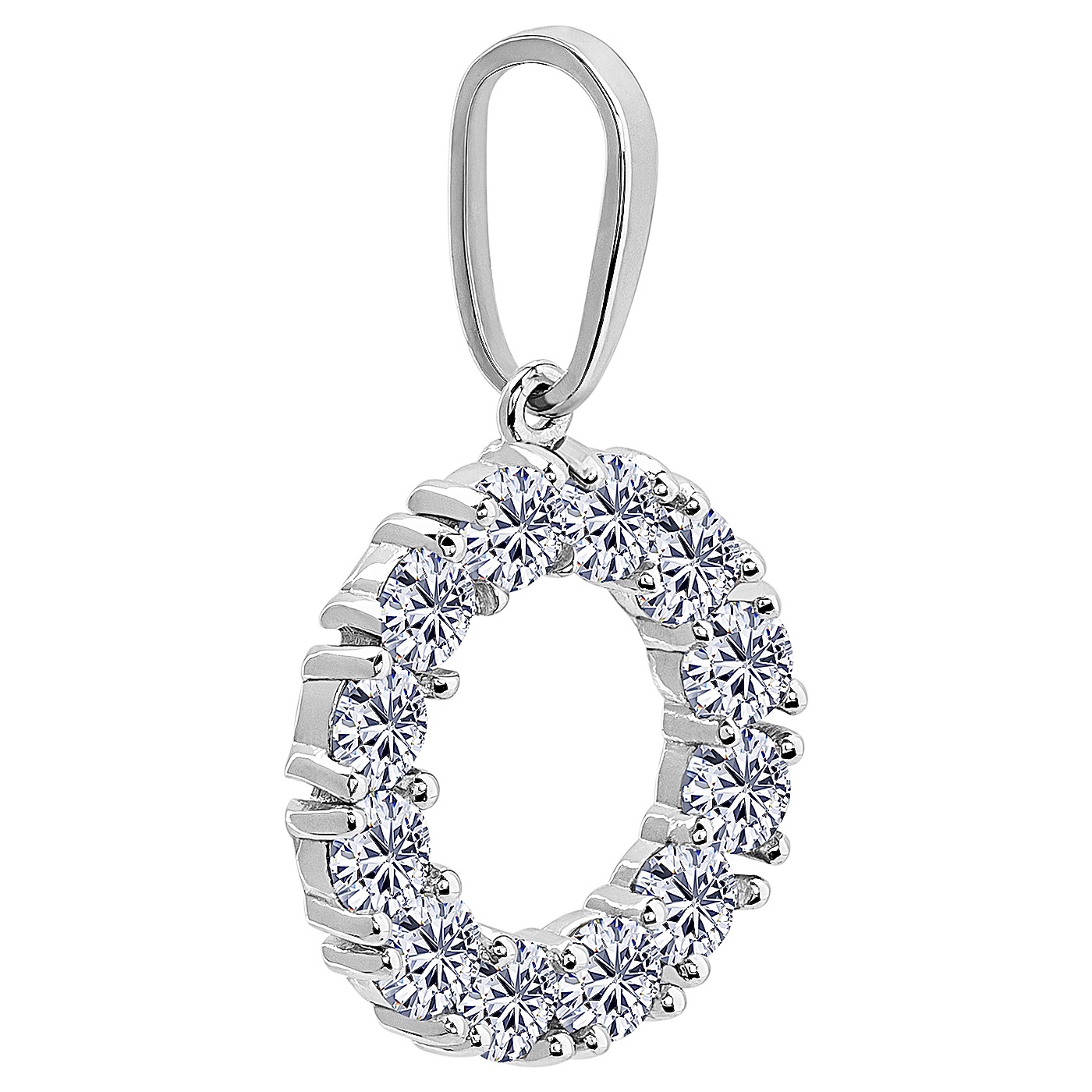 картинка Підвіска з фіанітами із білого золота 585 проби, 10530549