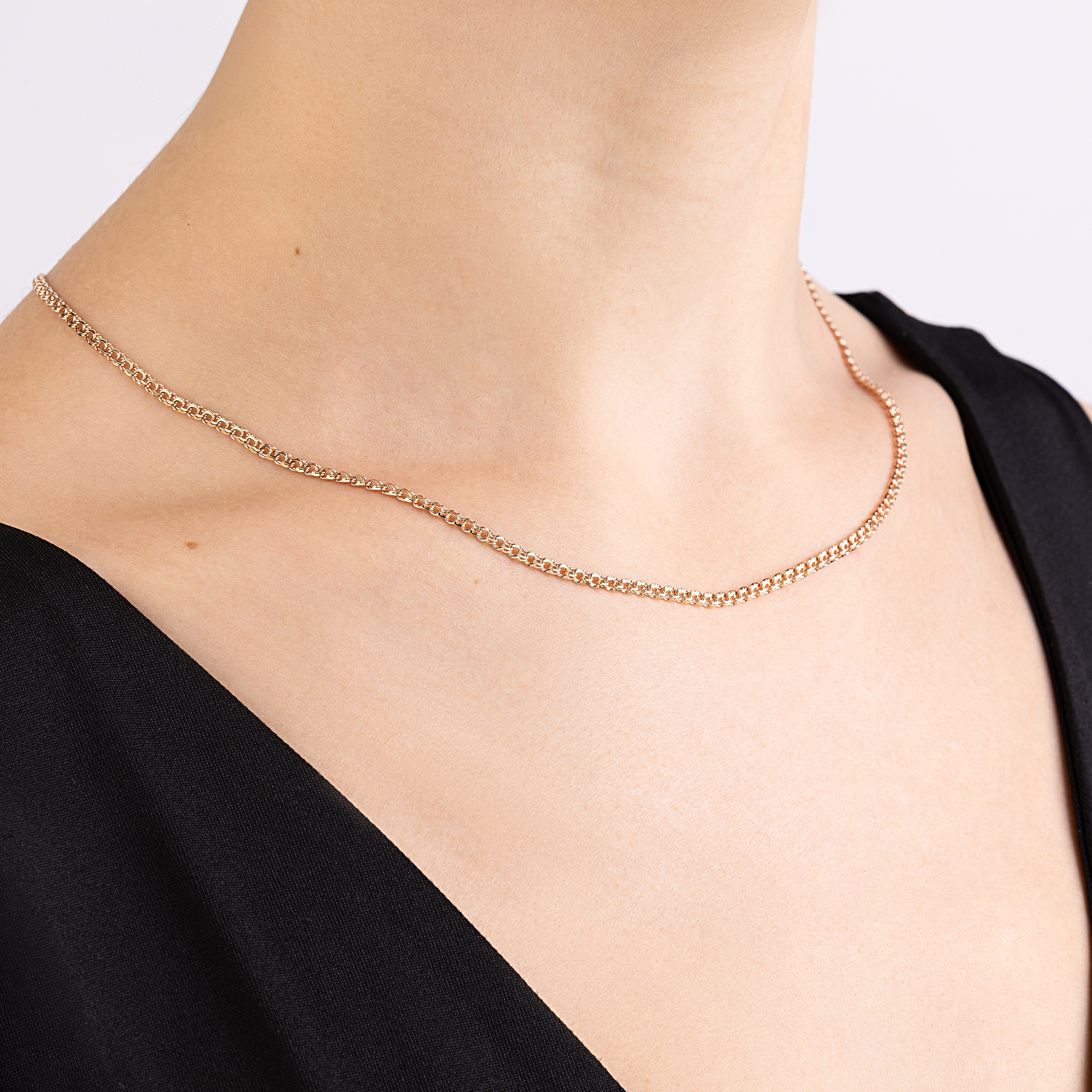 картинка Ланцюг плетіння бісмарк із червоного золота, 10287108